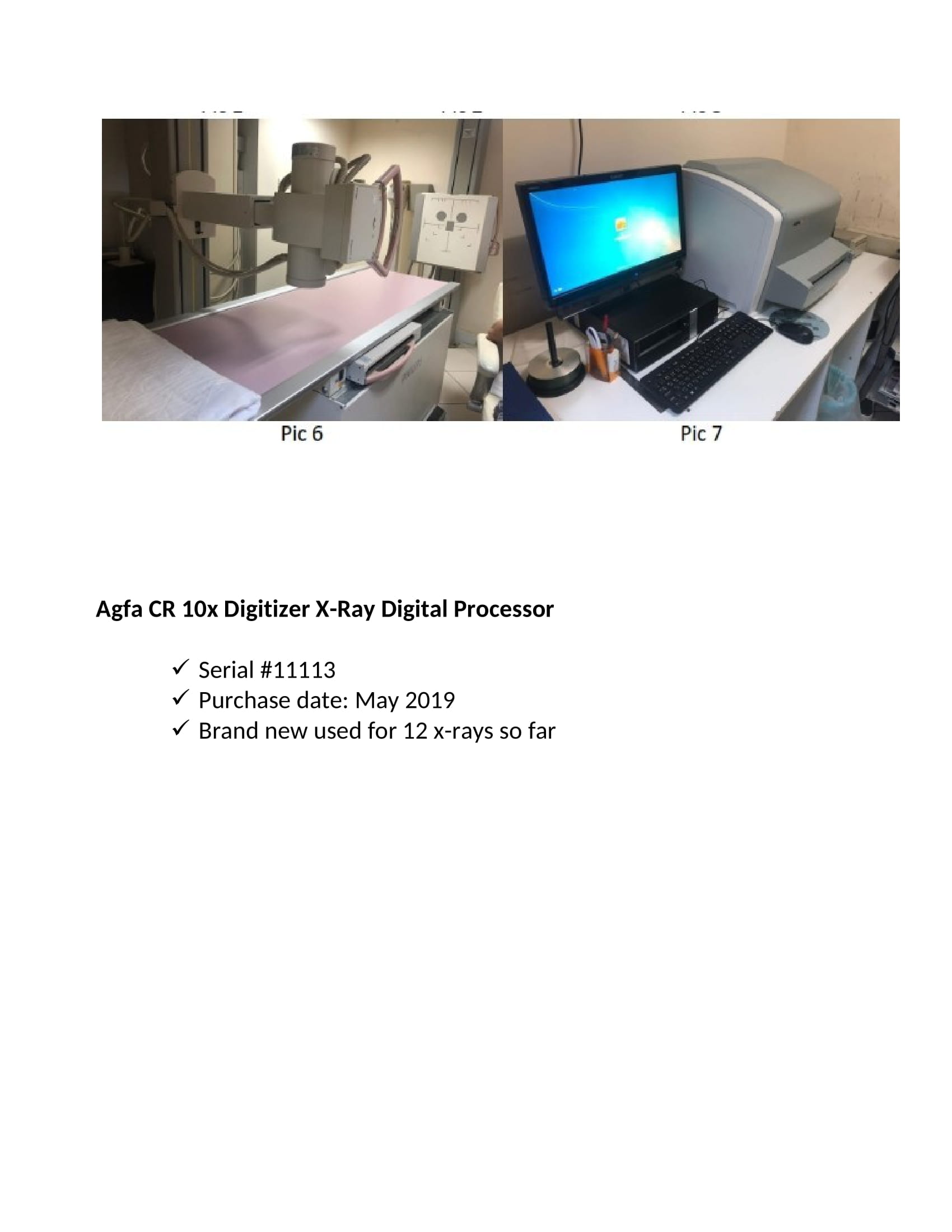 Agfa CR 10x Digitizer X-Ray Digital Processor 